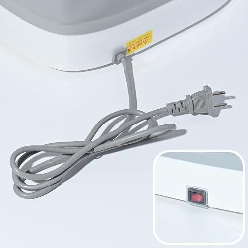 Electric foot spa with on/off switch and secure power cord – easy and safe to use.