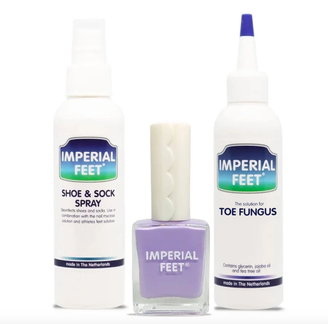 Imperial Feet products for foot fungus and hygiene care.
