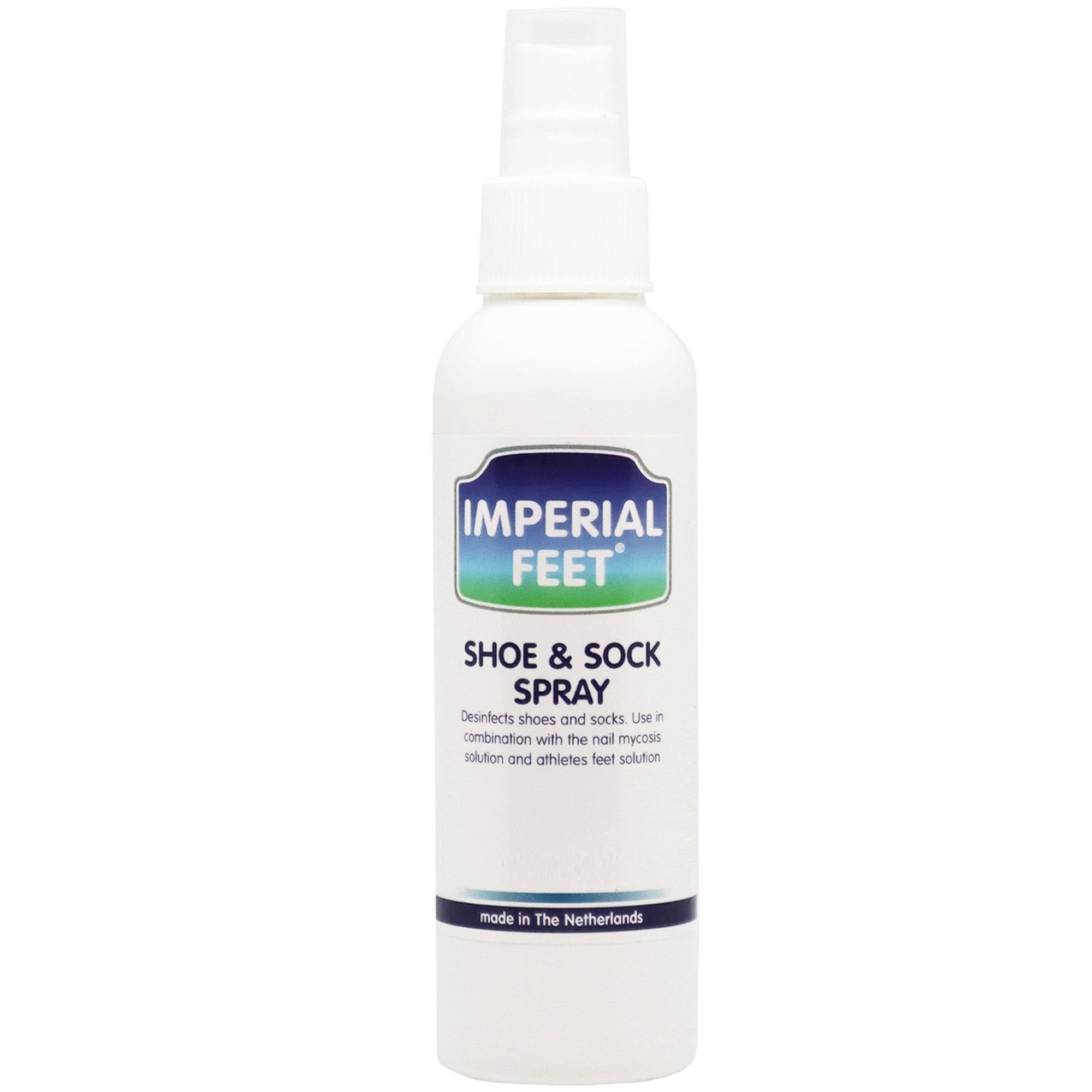 Imperial Feet Shoe & Sock Spray – antifungal shoe and sock disinfectant to combat athlete’s foot and nail fungus, made in the Netherlands.