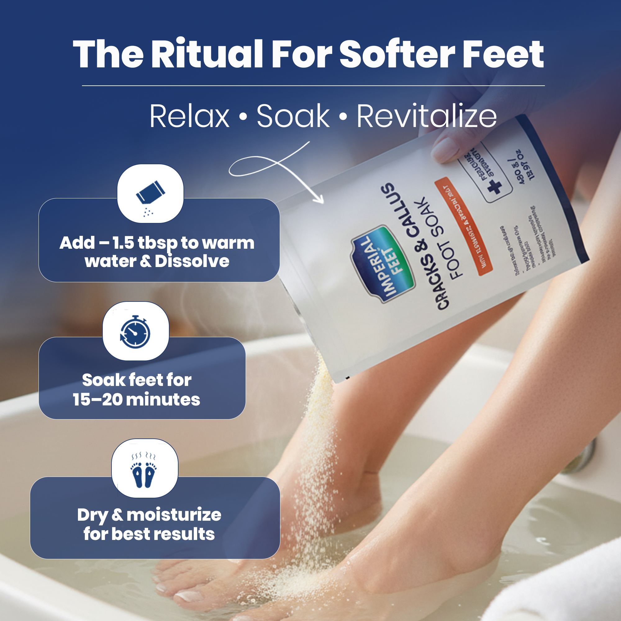 how to use cracks and callus foot soak