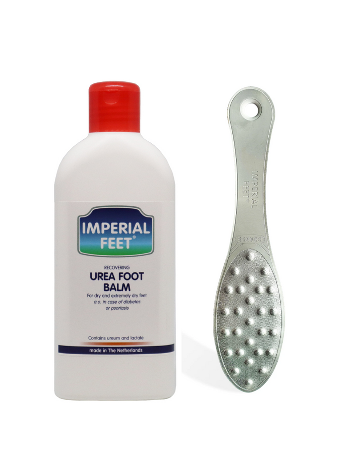 Stainless Steel Foot File and Urea Foot Balm 150ml foot care system